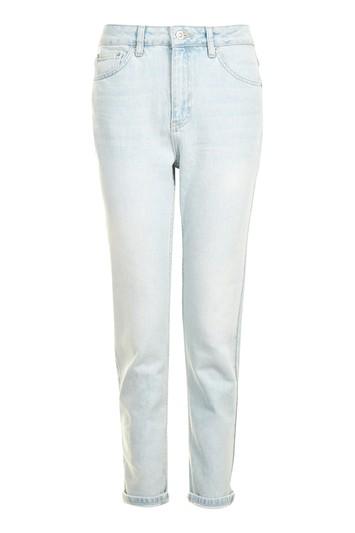 Topshop Moto Bleached Out Mom Jeans