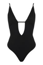 Topshop Tall Plunge Front Swimsuit