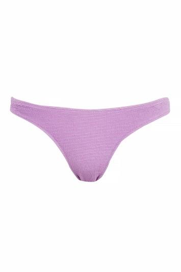 Topshop Shirred High Leg Bikini Bottoms