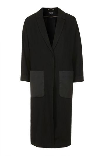 Topshop Satin Pocket Minimal Duster