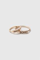 Topshop Not Sorry Midi Finger Ring Pack