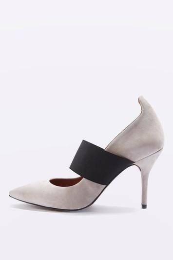 Topshop Gin Elastic Strap Court Shoes
