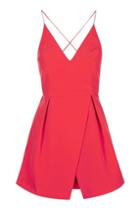 Topshop Tall Strappy Bonded Prom Dress