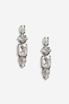 Topshop Rhinestone Crystal Shape Drop Earrings
