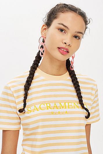 Topshop Sacremento Stripe T-shirt By Tee & Cake