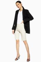 Topshop *white Leather Cycling Shorts By Boutique