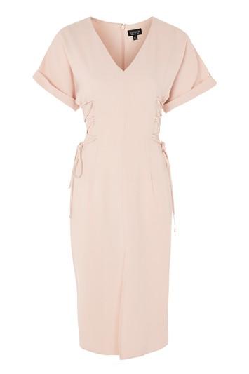 Topshop Corset Side Midi Dress