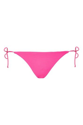 Topshop Ribbed Tieside Bikini Bottoms