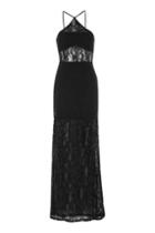 Topshop *bedroom Eyes Black Floral Lace Maxi Dress By Wyldr
