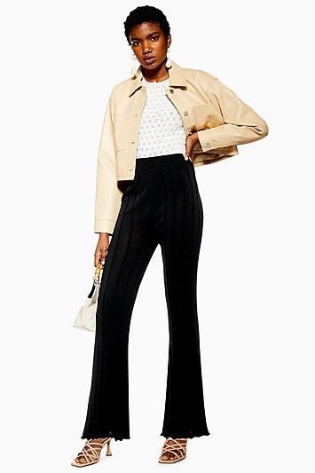Topshop Knitted Ribbed Trousers