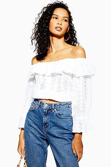 Topshop Boderie Bardot Blouse