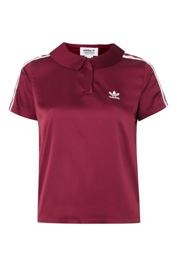 Topshop 3 Stripe Polo Shirt By Adidas Originals