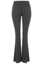 Topshop Petite Jersey Ribbed Flare Pants