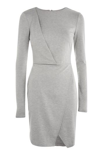 Topshop Tall Drape Detail Wrap Dress