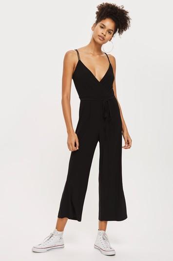 Topshop Slinky Wrap Jumpsuit