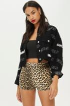 Topshop Leopard Print Joni Shorts