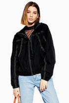 Topshop Contrast Stitch Windbreaker Jacket