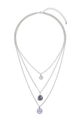 Topshop Three Row Smiley Necklace
