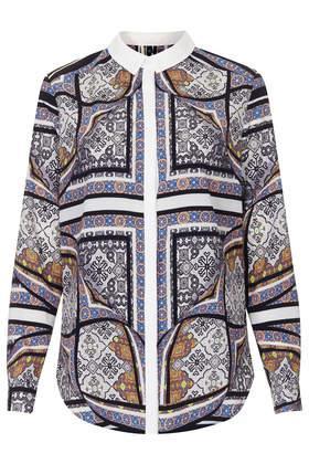 Topshop Tile Print Shirt