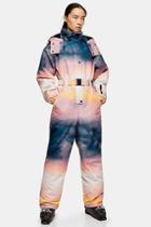 *ombr Printed Hooded Ski Snow Suit By Topshop Sno