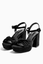 Topshop *wide Fit Spring Black Platform Shoes