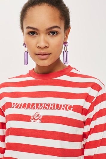 Topshop Tall 'williamsburg' Striped T-shirt