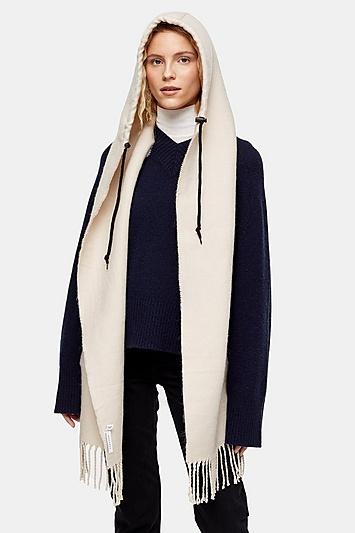 Topshop Plain Hooded Scarf