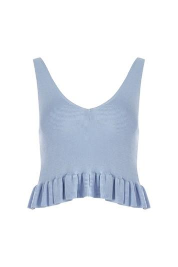 Topshop Sleeveless Frill Hem Vest Top