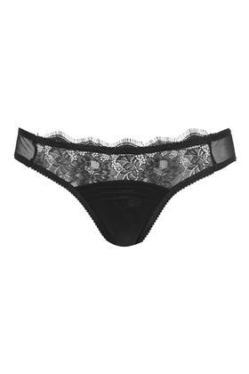 Topshop Lace And Mesh Mini Knicker