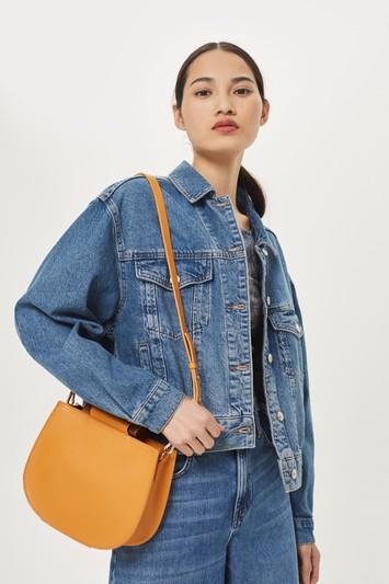 Topshop Trilly Wood Handle Tote Bag