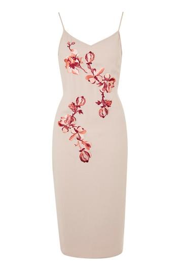Topshop *floral Embroidery Camisole Dress By Hope & Ivy