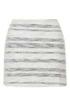 Topshop Tall Stripe Boucle Aline Skirt