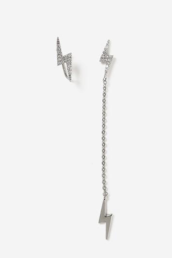 Topshop Lightening Stud Asymmetric Earrings