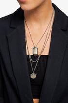 Topshop *t-bar Plaque Layered Necklace