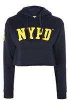Topshop 'nypd Cropped Hoodie' By Tee & Cake