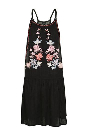 Topshop Floral Embroidered Sundress