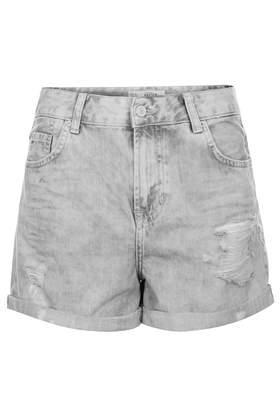 Topshop Moto Grey Denim Boyshorts