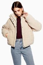 Topshop *sherpa Puffer Jacket By Native Youth