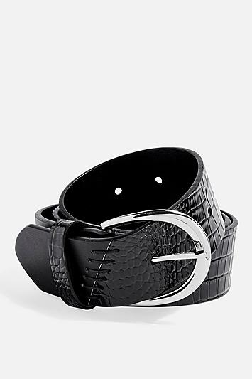 Topshop Mixed Crocodile Effect Belt