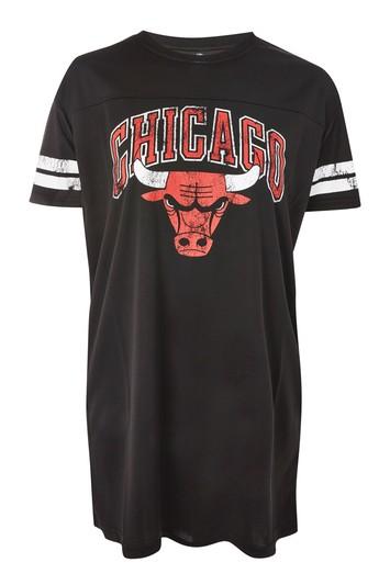 Topshop Chicago Bulls T-shirt Dress By Unk X Topshop