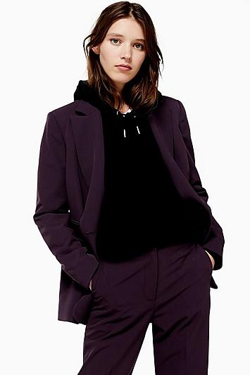 Topshop Double Breasted Lined Blazer