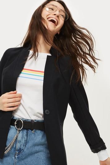 Topshop Cross Hatch Blazer