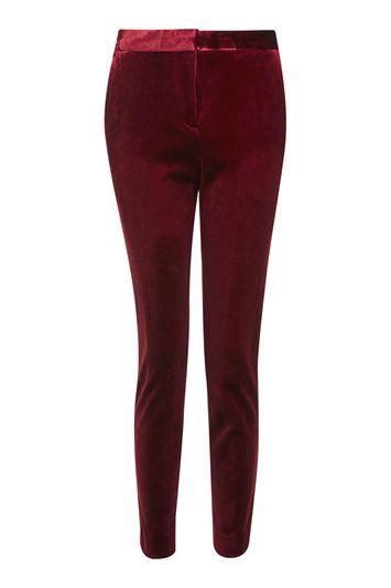 Topshop Velvet Cigarette Trousers