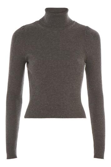 Topshop Puff Sleeve Roll Neck Jumper