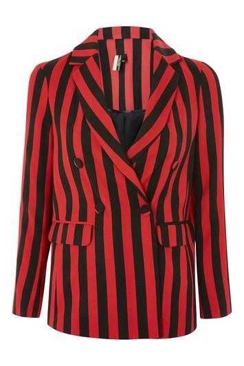Topshop Humbug Stripe Double Breasted Blazer
