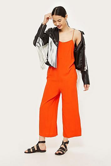 Topshop Square Neck Wide Leg Jumpsuit