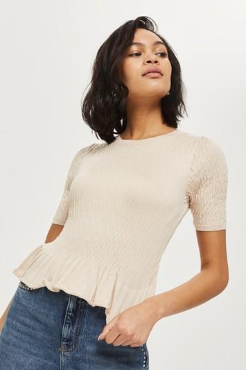 Topshop Shirred T-shirt