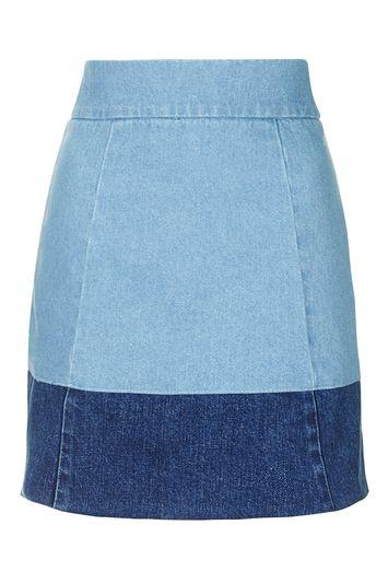 Topshop Moto Colour Block A-line Shorts
