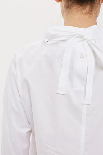 Topshop Tie Neck Cotton Top By Boutique