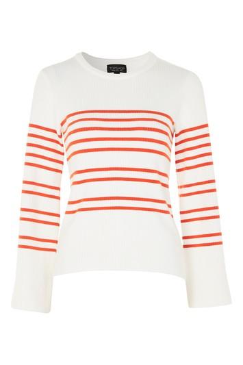 Topshop Wide Sleeve Stripe Top